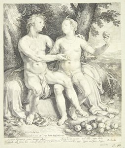 Vertumnus und Pomona von Jan Saenredam