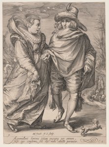 Winter (Junges Paar beim Schlittschuhlaufen), aus Die Vier Jahreszeiten