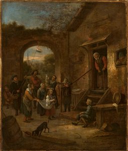 Maifest (Almosensammeln) von Jan Steen