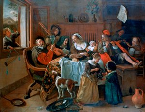 Die fröhliche Familie, 1668 von Jan Havickszoon Steen