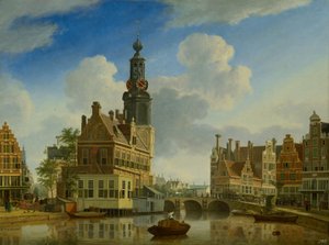 Der Munt-Turm vom Singel aus gesehen, 1751