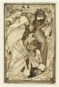 Die Hilfeleistung während der Flutkatastrophe von 1926, symbolisch dargestellt von Jan Toorop