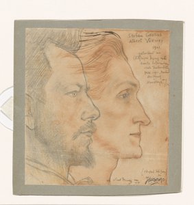 Porträts von Albert Verwey und Stefan George von Jan Toorop