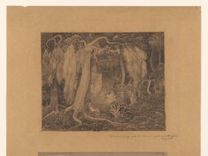 Frau am Rand eines Sees von Jan Toorop
