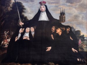 Heilige Begga als Schutzpatronin der Beginen und Begarden, Begijnhofkerk Mechelen 19-08-2023 von Jan Verhoeven