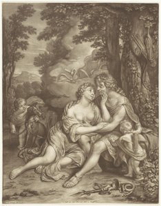 Venus hält Adonis von der Jagd ab von Jan Verkolje (I)