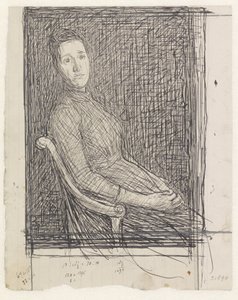 Porträt von Anna Dorothea Veth-Dirks, nach rechts sitzend