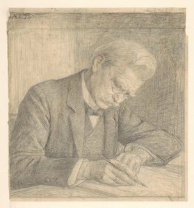 Porträt von J. van der Vegt, schreibend