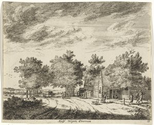 Landschaft auf halbem Weg nach Overveen von Jan Vincentsz. van der Vinne