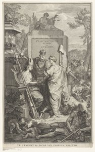 Allegorische Darstellung mit der Gründung von Utrecht Placaatboek 