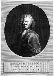 Herman Boerhaave, graviert von Jacobus Houbraken von Jan Wandelaar