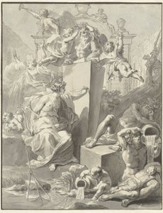 Entwurf für das Titelblatt von W. van der Hoeven, Westermeer, 1721