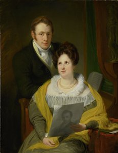 Porträt einer Frau und eines Mannes von Jan Willem Pieneman