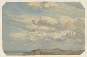 Dünenkuppe mit links dem Meer von Jan Willem van Borselen