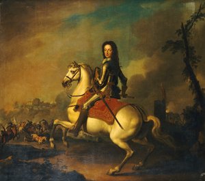 Porträt von König Wilhelm III. in der Schlacht am Boyne