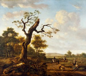 Eine Falkenjagdgesellschaft von Jan Wiynants