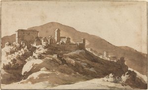 Ein Blick auf Savelli in der Nähe von Albano