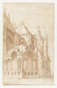 Beckeneelhäuschen an der Nieuwe Kerk in Amsterdam von Jan de Bisschop
