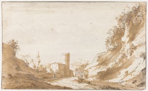Weg durch hügelige Landschaft außerhalb von Brüssel
