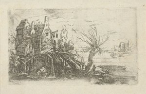 Haus an einem Fluss von Jan de Hoey