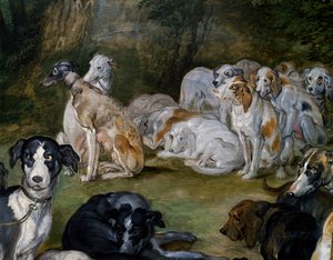 Hunde (Detail) von Jan the Elder Brueghel