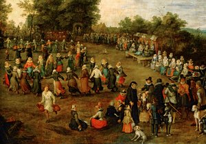 Volkstanz vor den Erzherzögen von Jan the Elder Brueghel