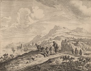 Blick auf den Rhein von Jan van Aken
