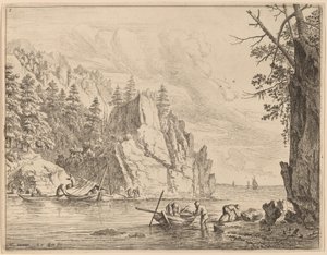 Blick auf den Rhein von Jan van Aken after Herman Saftleven