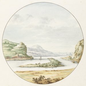 Ansicht des Rheins bei Hammerstein