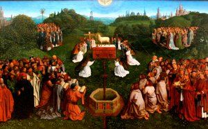 Anbetung des Lammes vom Genter Altar von Jan van Eyck