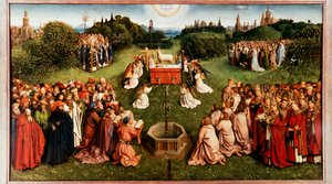 Der Genter Altar. Anbetung des mystischen Lammes