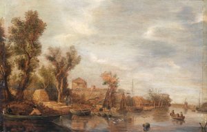 Flussansicht von Jan van Goyen (follower of)