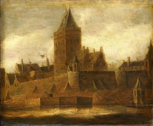 Ansicht des Valkhofs in Nijmegen von Jan van Goyen (manner of)