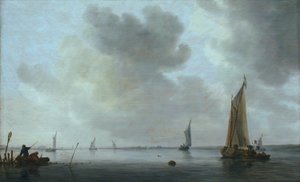 Fischerboote vor einer Mündung