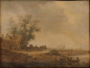 Der Halt vor dem Gasthaus von Jan van Goyen
