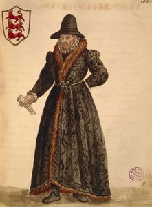 Englischer Botschafter, aus Gli Abiti de Veneziani, illustriertes Kostümbuch