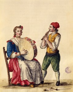 Venezianischer Musiker von Jan van Grevenbroeck