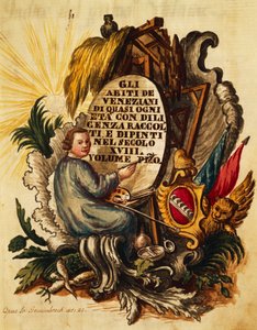 Venezianische Kleidung für alle Altersgruppen, sorgfältig gesammelt und gemalt, für das 18. Jahrhundert, von Giovanni Grevembroch, Titelseite