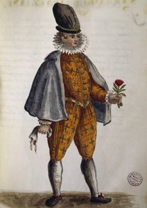 Junger Venezianer, Aquarell aus Die venezianische Kleidung, fast jedes Alters sorgfältig gesammelt und im 18. Jahrhundert gemalt, von Jan van Grevenbroeck oder Giovanni Grevembroch (1731-1807), Italien