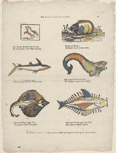Rot und Pferd, der Fisch mit seinem Schwanz von Jan van Lee