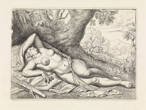 Schlafende Diana in Landschaft