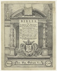 Titelblatt einer Bibel aus 1721