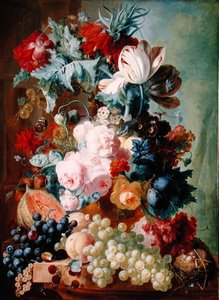 Blumen und Früchte