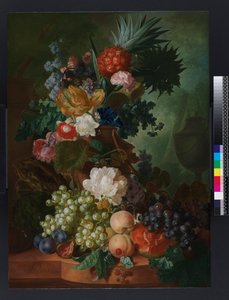 Vase mit Blumen und Früchten, vor 1808 von Jan van Os