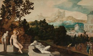 Landschaft mit Bathseba
