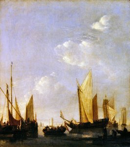 Schiffe vor Anker in ruhiger See, ca. 1650