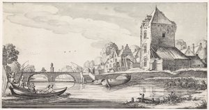 Dorf an einem Fluss