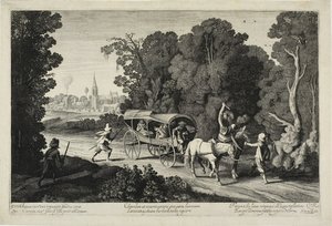 Räuber greifen eine Kutsche an von Jan van de Velde II