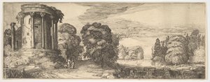 Der Tempel der Sibylle in Tivoli aus Landschaften und Ruinen, ca. 1615