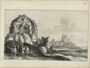 Reisende vor dem Minerva Medica Tempel in Rom